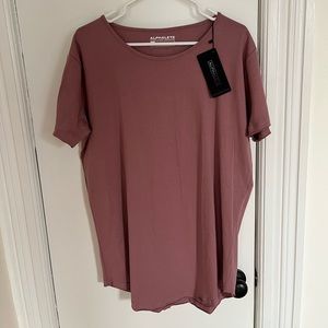 Alphalete Mauve ESSENTIAL LIFESTYLE SCOOP TEE Size L